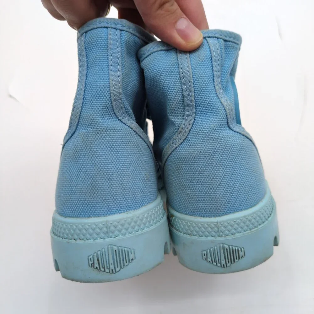 Palladium Pampa Hi Varsity Canvas Boots Blue Women’s 5 / Youth 3.5 Lace Up Retro
